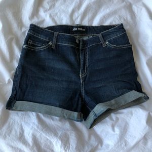 Dark wash jean shorts